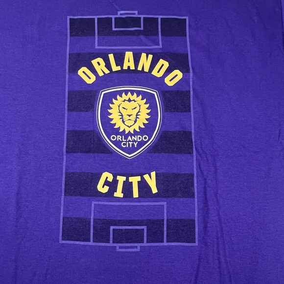 Alstyle Mens Size L Blue Orlando City SC T Shirt  Apparel & Activewear NWOT - Picture 3 of 6